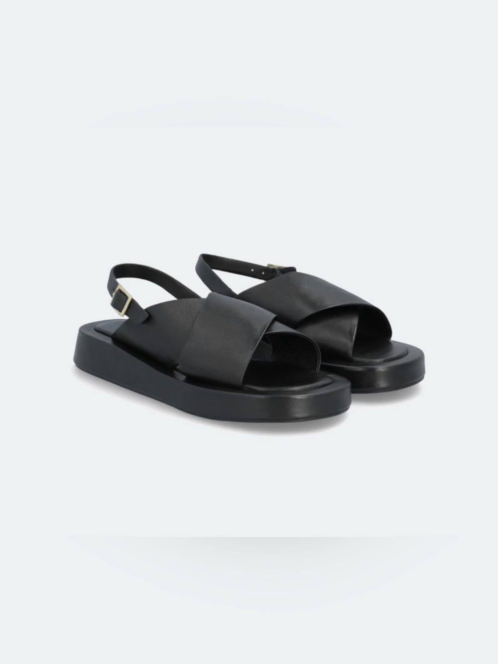 Seychelles Black Crisscross Slingback Platform Sandals